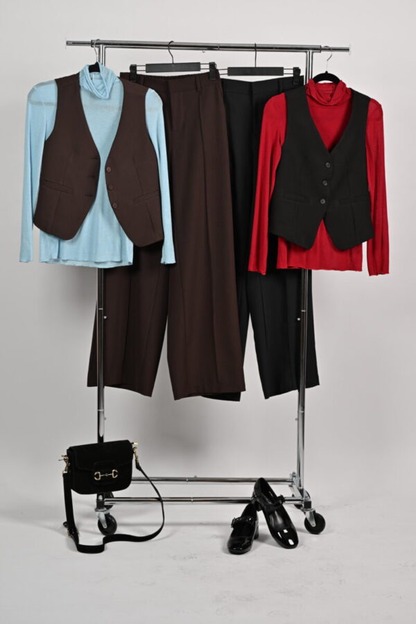 Elegant vest with pants! Natural viscose